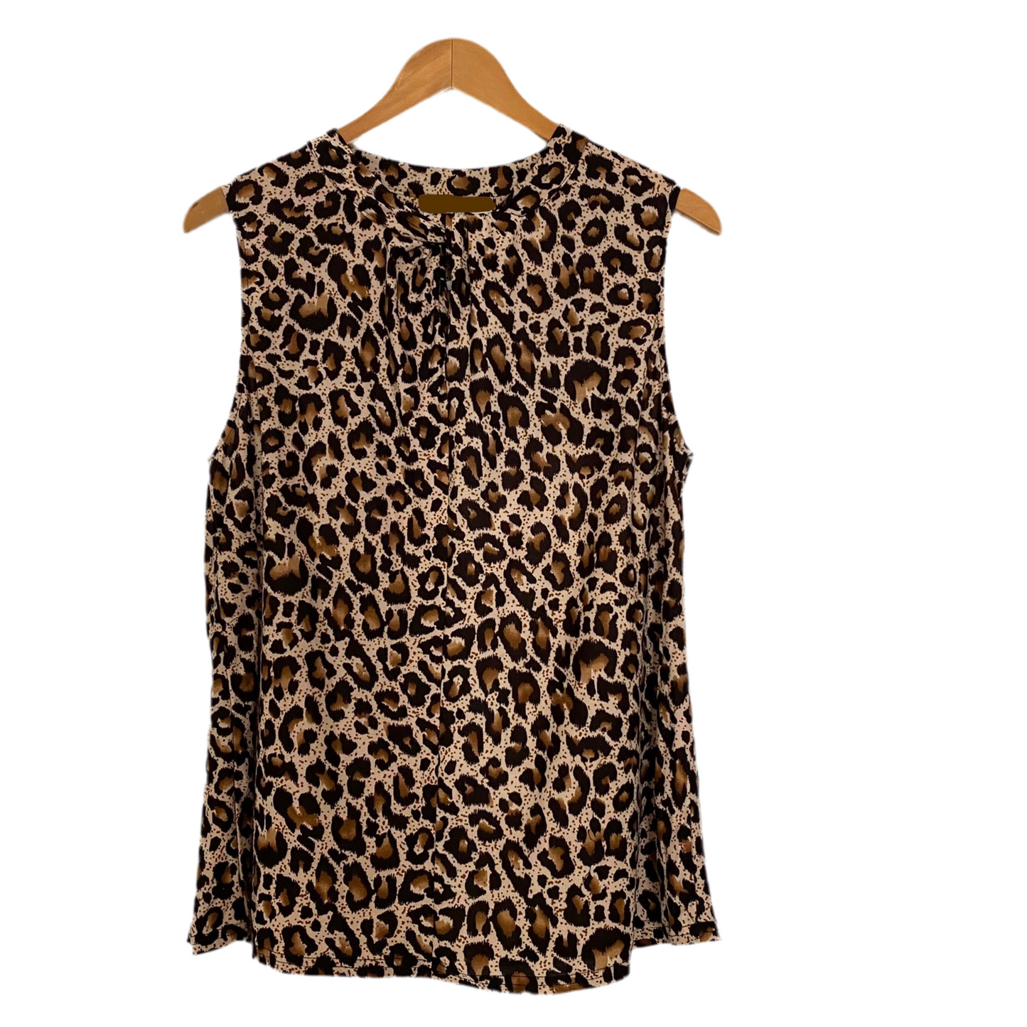 Twisted leopard blouse