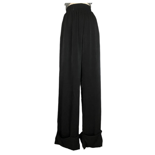 High-waist cuffed hem pants