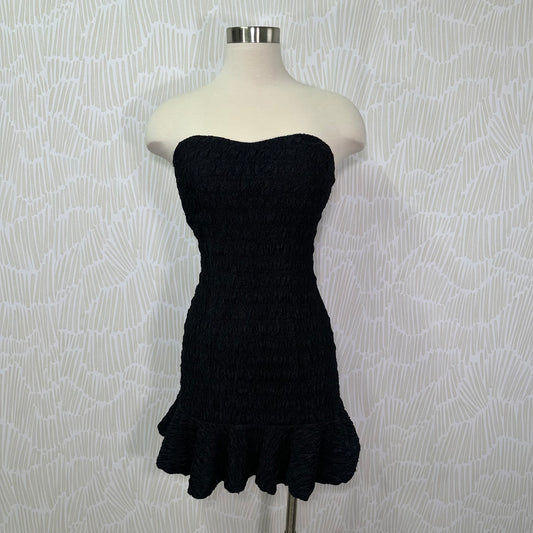 Textured mini dress - Black