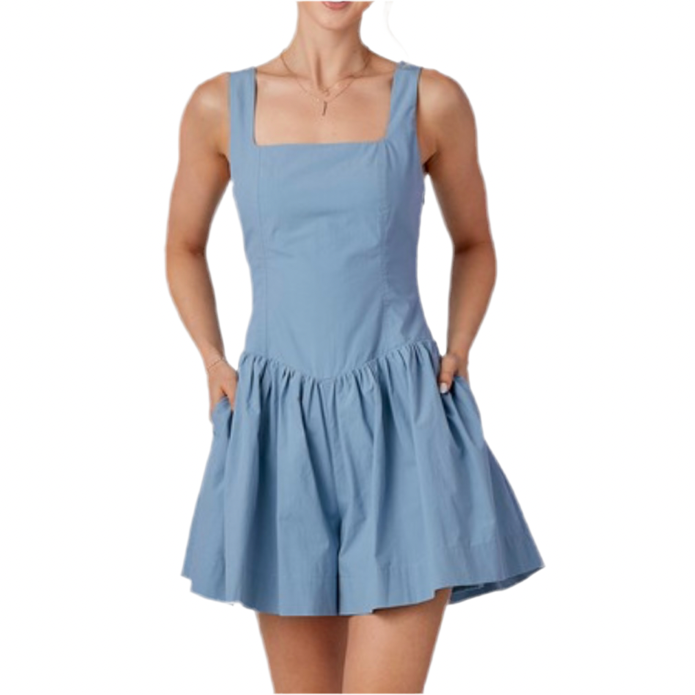 Corset style romper- Blue