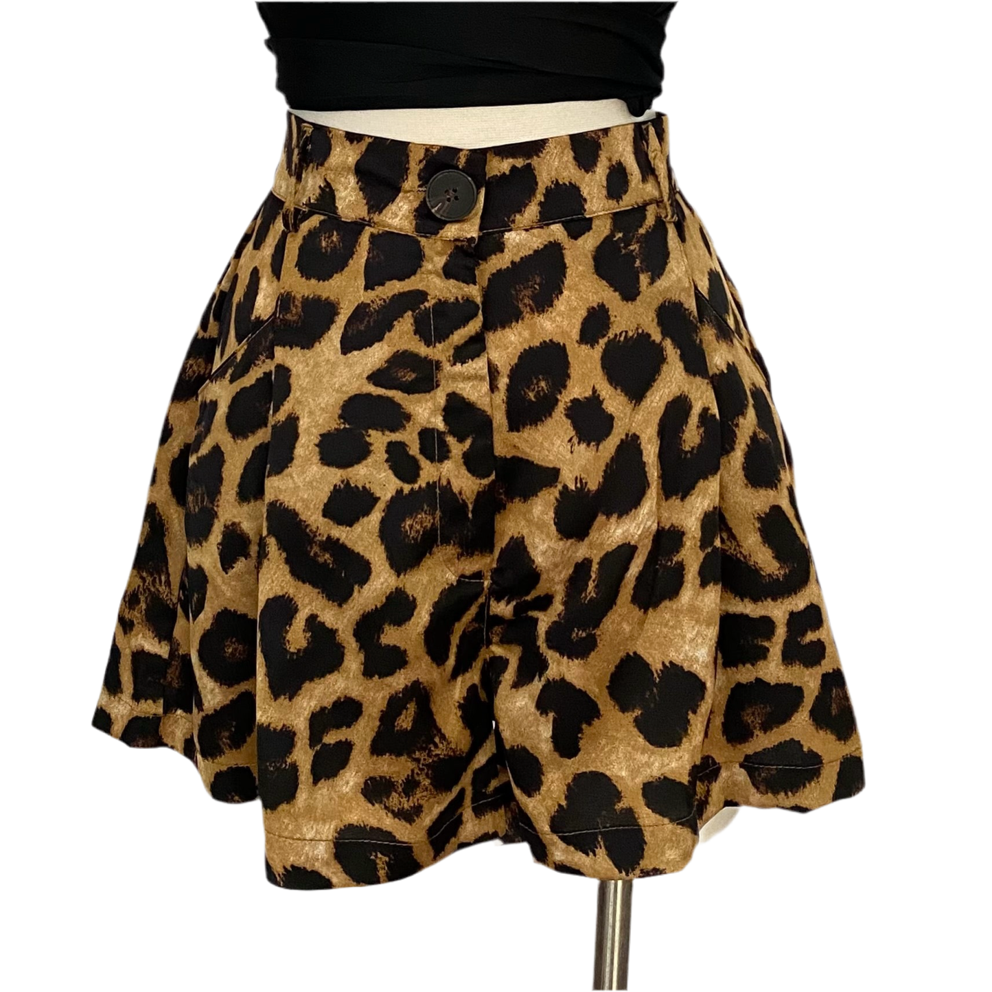 Leopard Shorts - Brown