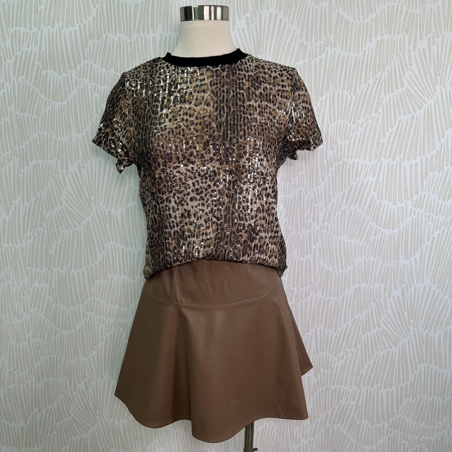 PU Skirt-Mocha