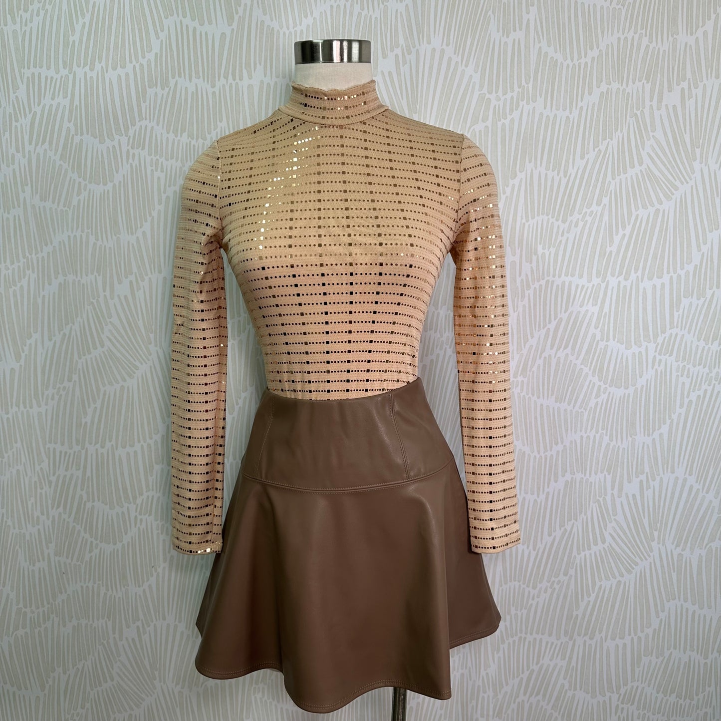 PU Skirt-Mocha