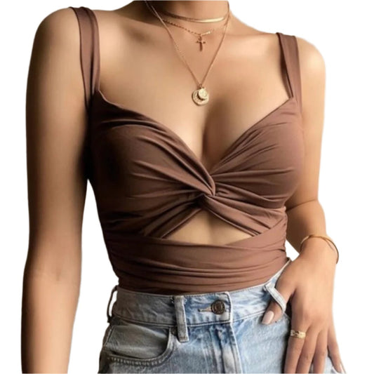 Multi twist crop top