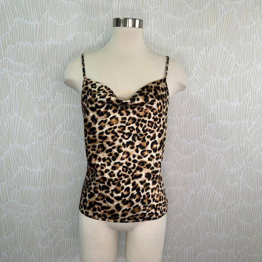 Thin strap leopard top