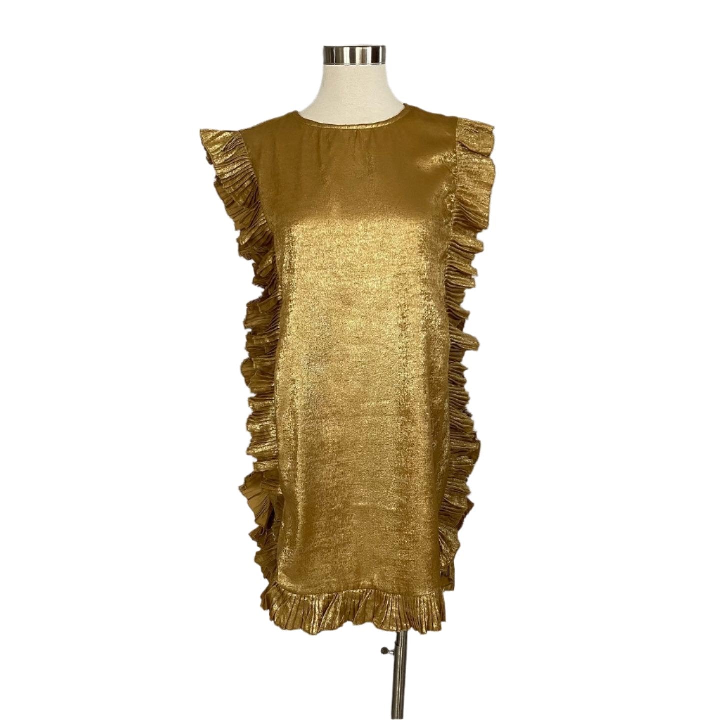 Gold ruffles butterfly dress