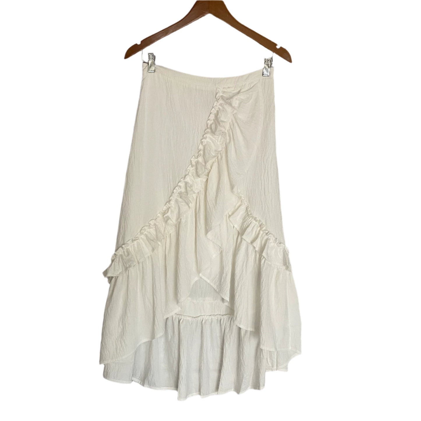 Ruffled skirt- White