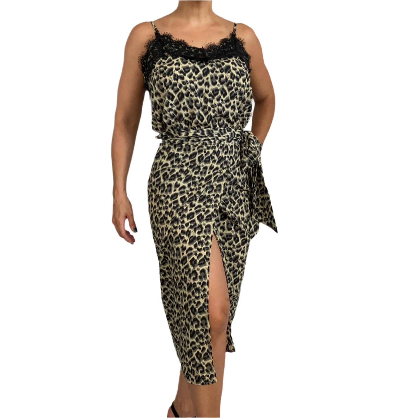 Leopard wrap around skirt