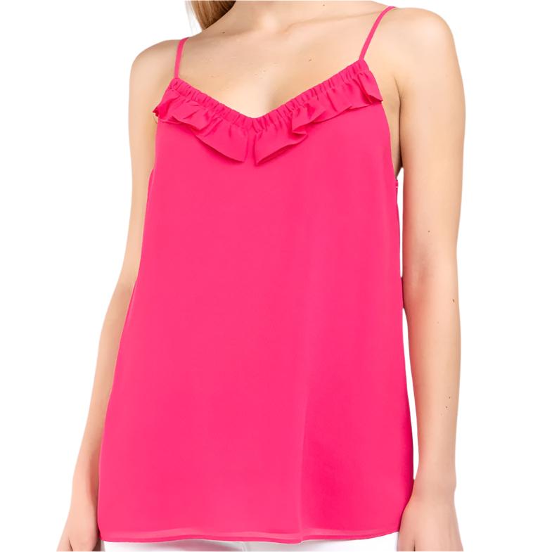 Spaghetti strap ruffle top