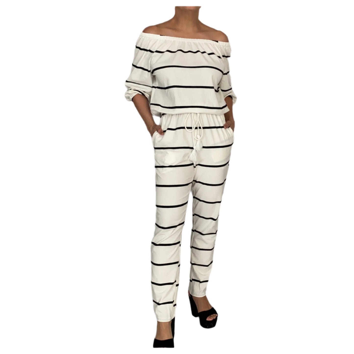 Striped jumpsuit