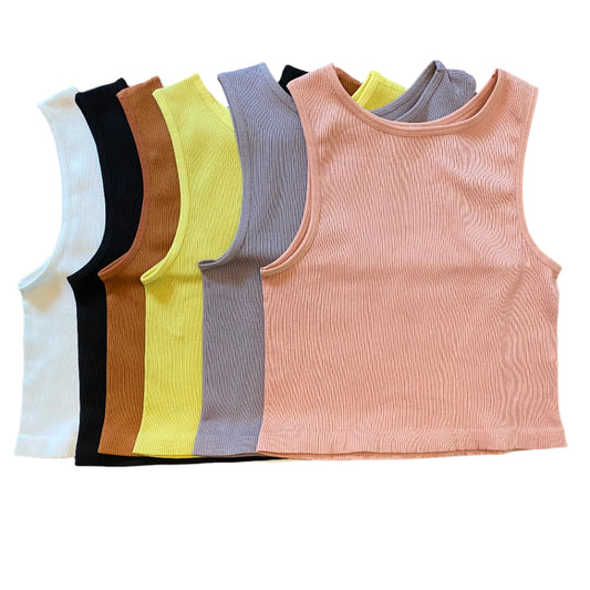 Ribbed crop tank